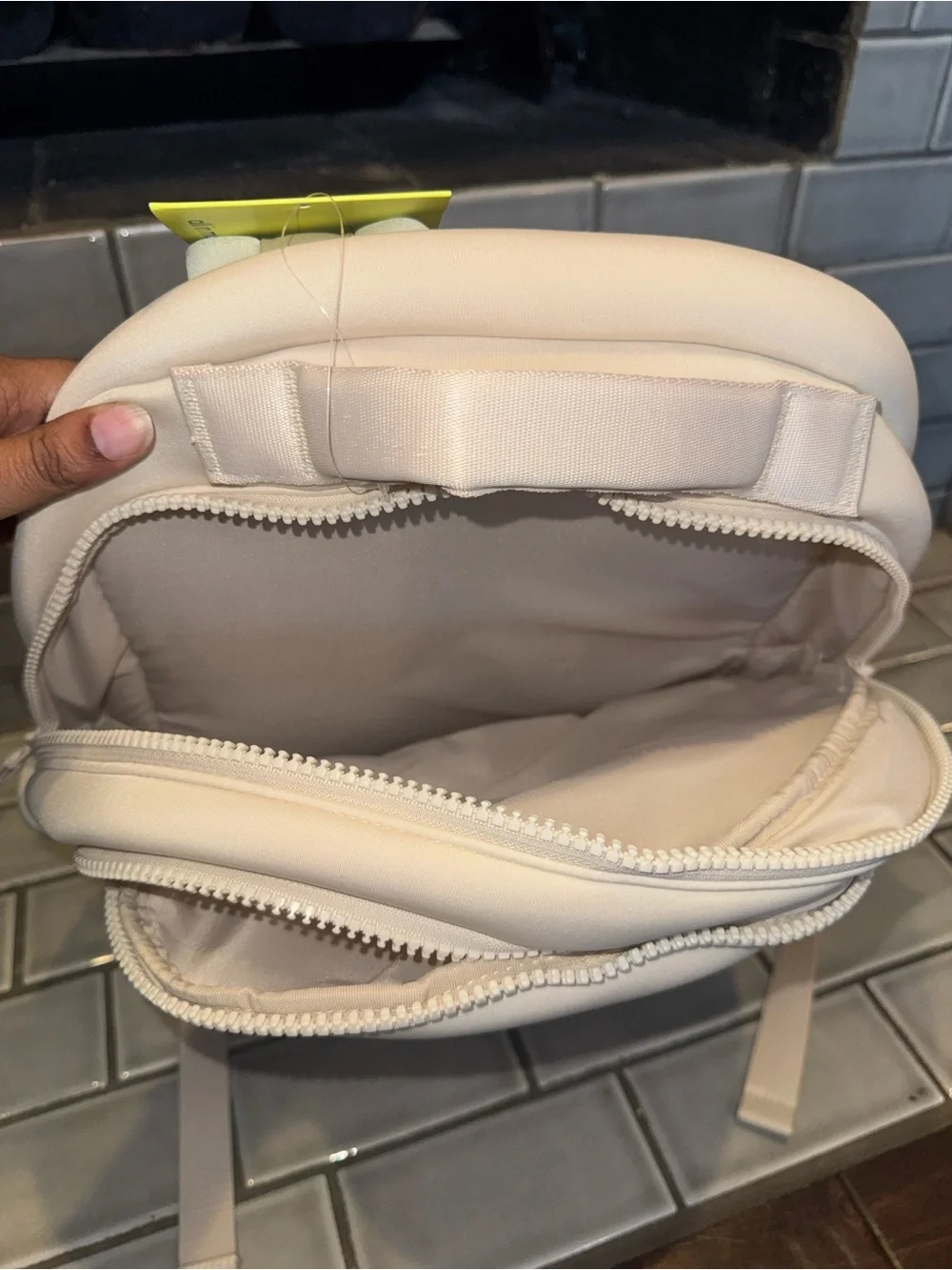 All in Motion 14L Faux Neoprene Backpack - Tan: Water-Resistant Knit - NWT